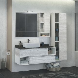 Comforty Зеркало-шкаф "Прага-120" дуб белый